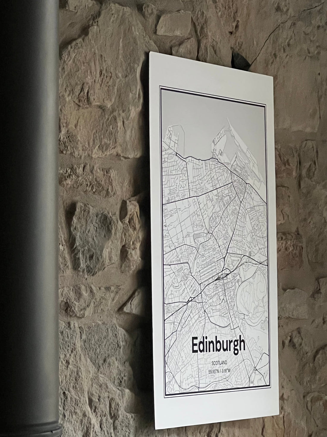 Edinburgh Map | Aluminum Print