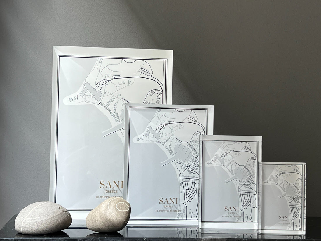 Sani map Postcard design object