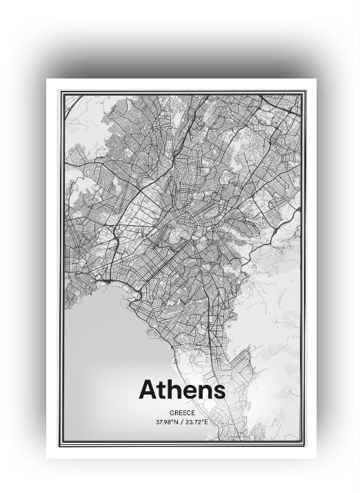 F*** it let's go to Athens | art print on aluminium base