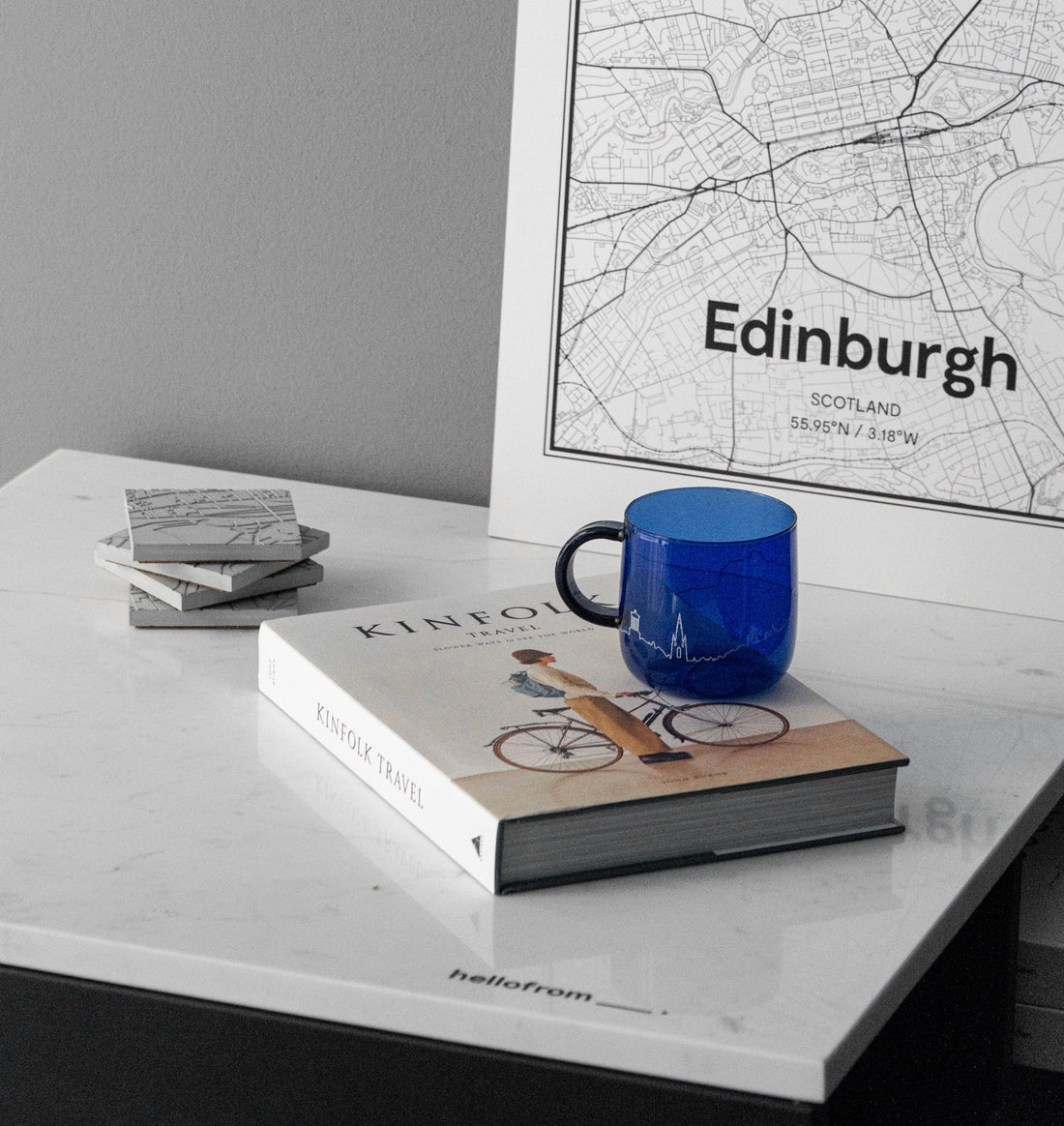 limited mug hellofrom Edinburgh Blue