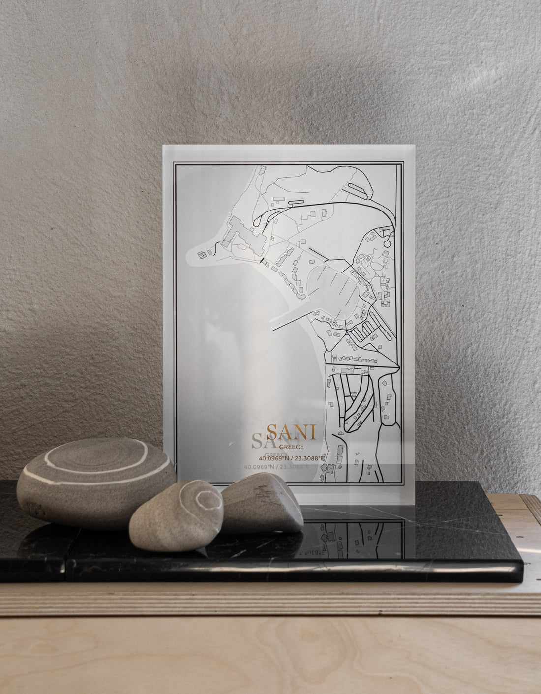 Sani map Postcard design object