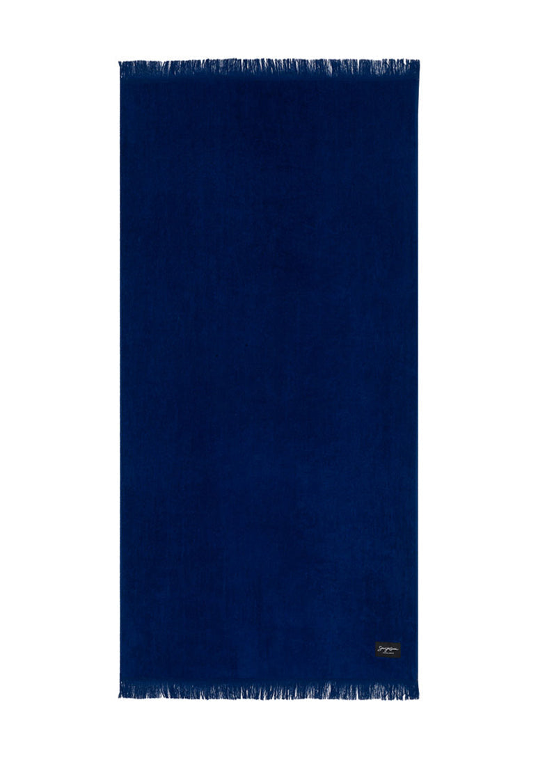 SeaYouSoon Beach Towel. Navy blue