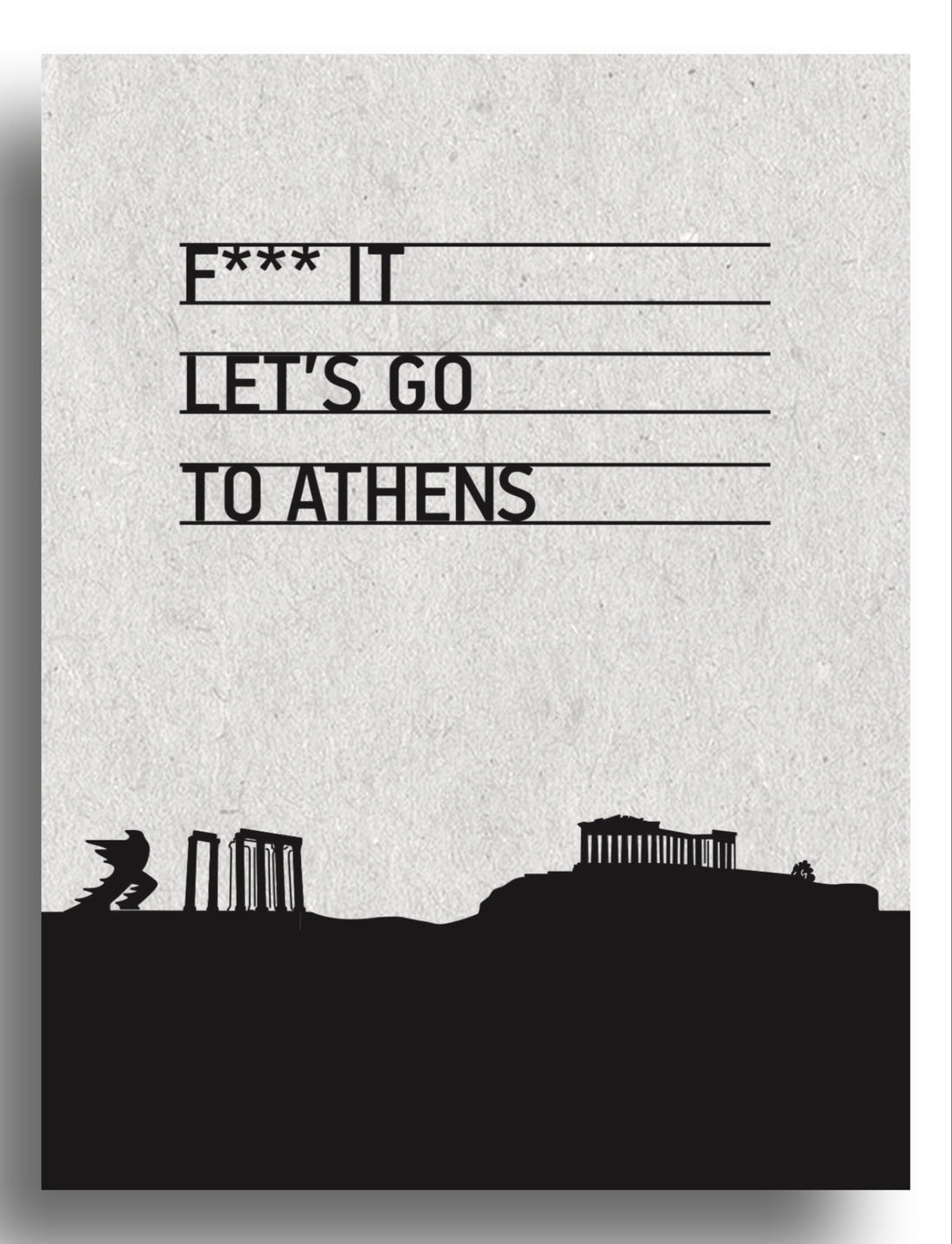 F**k let's go to Athens | art print