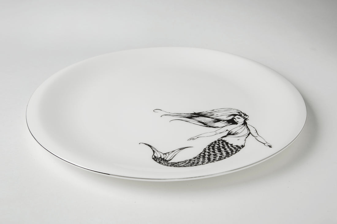 Thessaloniki Mermaid fine bone china plate
